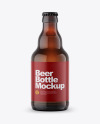 Amber Beer Bottle Mockup