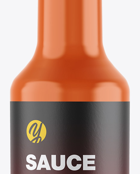 Glossy Sauce Bottle Mockup