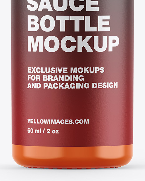 Glossy Sauce Bottle Mockup