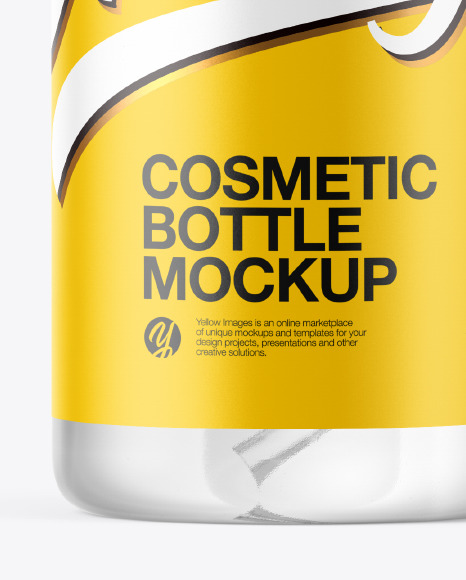 Clear Cosmetic Bottle Mockup