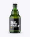 Green Beer Bottle Mockup