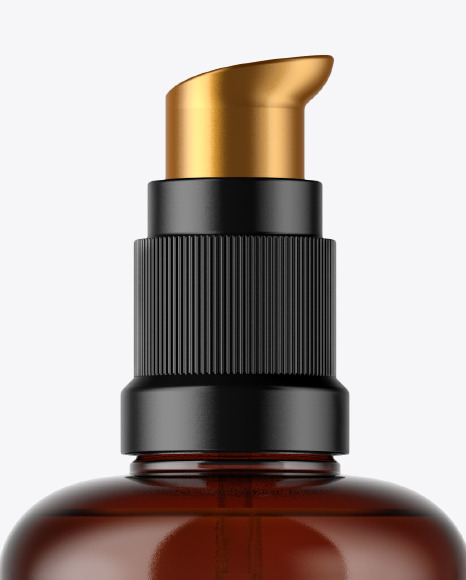 Amber Cosmetic Bottle Mockup