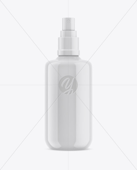 Glossy Spray Bottle Mockup