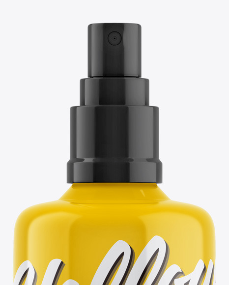 Glossy Spray Bottle Mockup