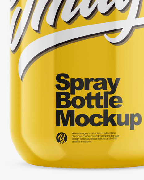 Glossy Spray Bottle Mockup