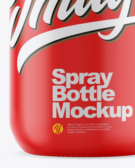 Matte Spray Bottle Mockup