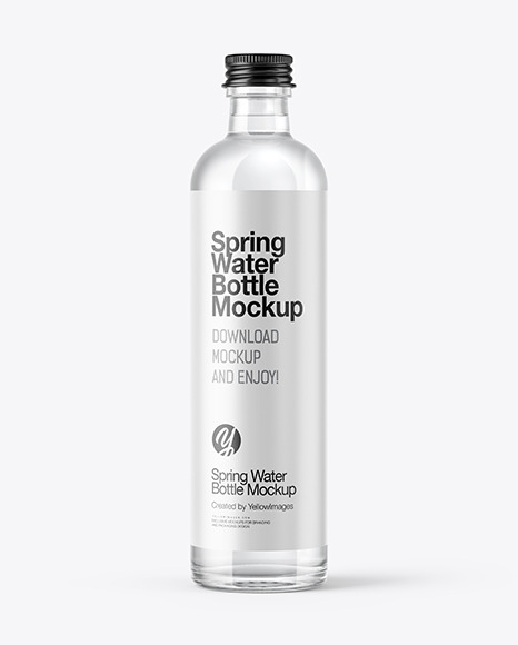 Glass Water Bottle Mockup Glass Water Bottle Mockup
