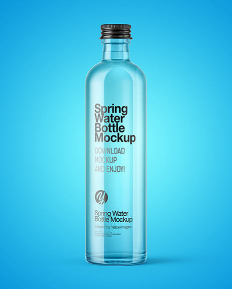 Glass Water Bottle Mockup Glass Water Bottle Mockup
