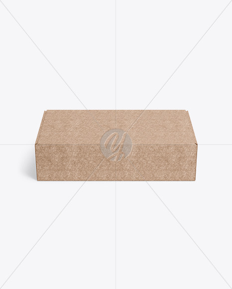 Kraft Paper Box Mockup - Front View