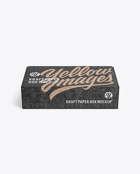 Kraft Paper Box Mockup - Front View