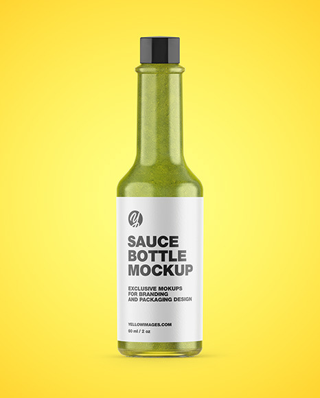 Jalapeno Sauce Bottle Mockup