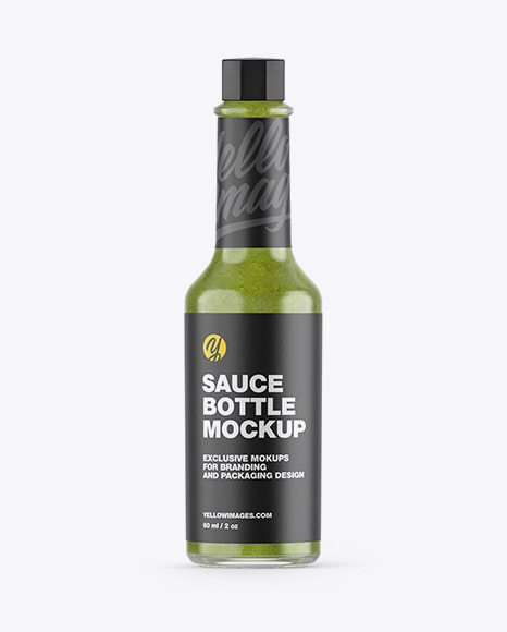 Jalapeno Sauce Bottle Mockup