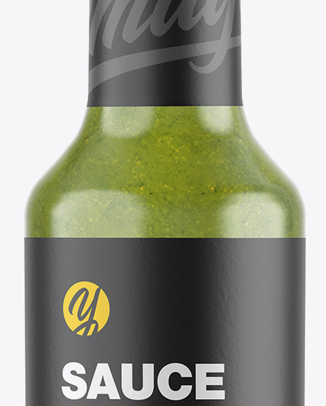 Jalapeno Sauce Bottle Mockup