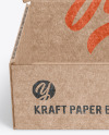 Opened Kraft Paper Box Mockup - Front View