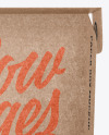 Opened Kraft Paper Box Mockup - Front View