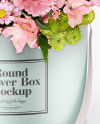 Round Flower Box Mockup