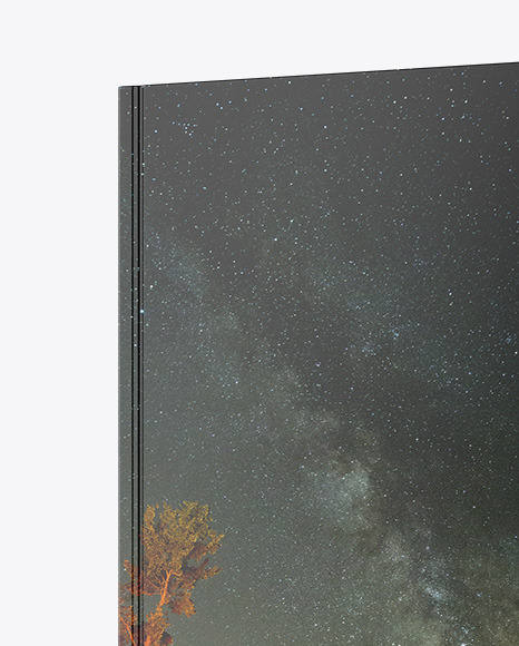 Book W/ Glossy Cover Mockup - Half Side View