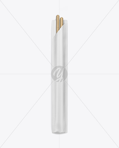 Chopsticks in Matte Pack Mockup - Top View