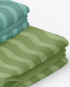 Three Waffle Towels Mockup