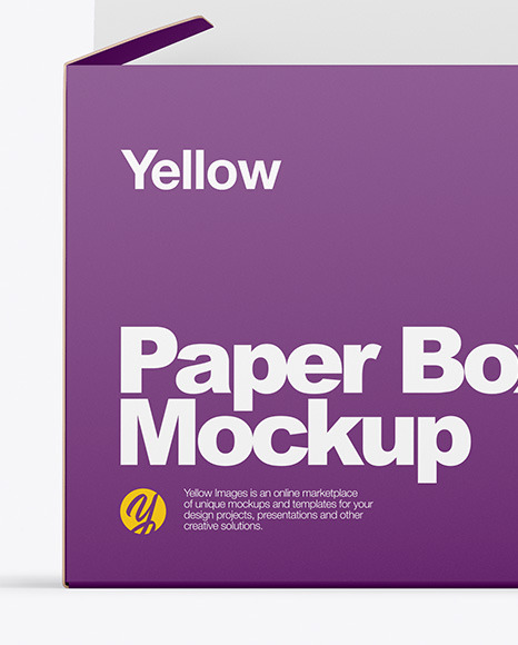 Opened Paper Box Mockup