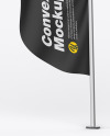 Matte Convex Flag Mockup