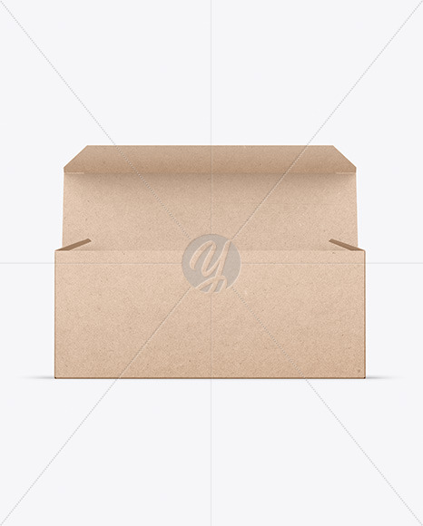 Opened Kraft Box Mockup