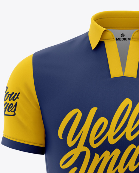 Men’s Short Sleeve Soccer Jersey Mockup - Front View