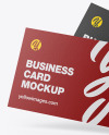 Two Paper Business Cards Mockup