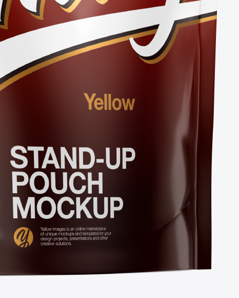 Glossy Stand-Up Pouch Mockup