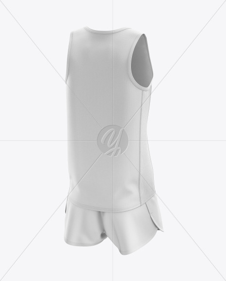 Men’s Running Kit mockup (Back Half Side View)