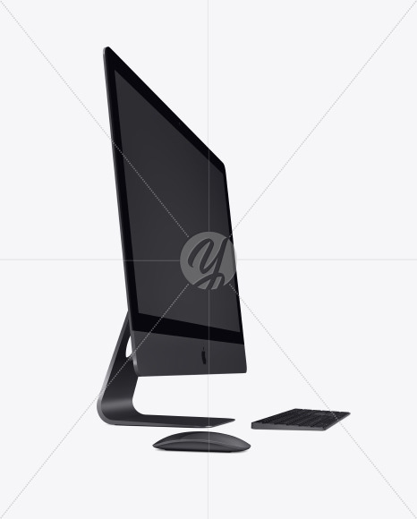 IMac Pro Mockup with Keyboard and Mouse