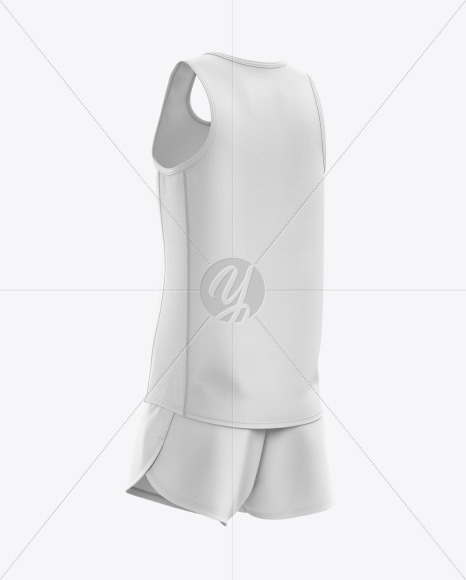 Men’s Running Kit mockup (Back Half Side View)