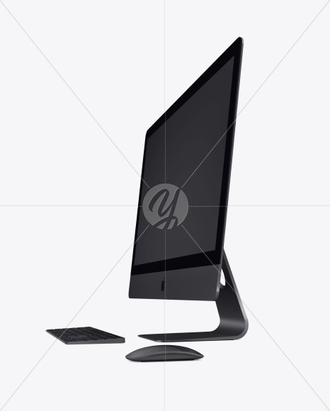 IMac Pro Mockup with Keyboard and Mouse