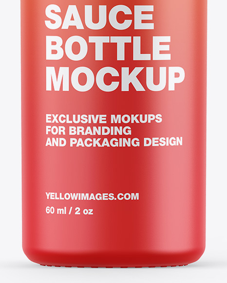 Matte Sauce Bottle Mockup