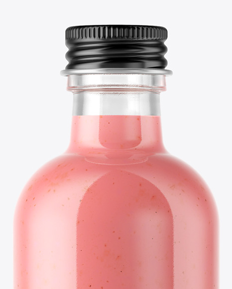 Strawberry Smoothie Bottle Mockup