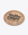 Wood Beverage Coaster Mockup