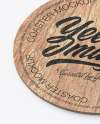 Wood Beverage Coaster Mockup