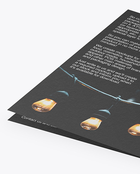 Textured Brochure - Back Side Mockup