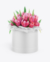 Round Flower Box Mockup