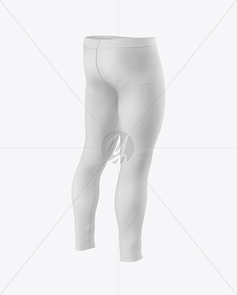 Men's Leggings Mockup - Back Half Side View