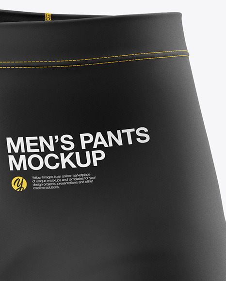 Men's Leggings Mockup - Back Half Side View