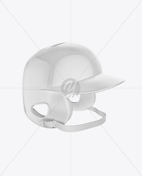 Glossy Baseball Helmet Mockup