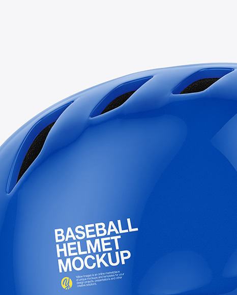 Glossy Baseball Helmet Mockup