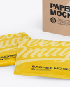 Kraft Box W/ Sachets Mockup