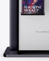 Metallic Stand with Magazines Mockup