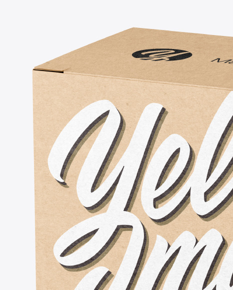 Kraft Paper Box Mockup