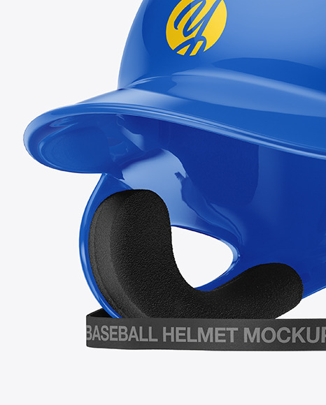 Glossy Baseball Helmet Mockup