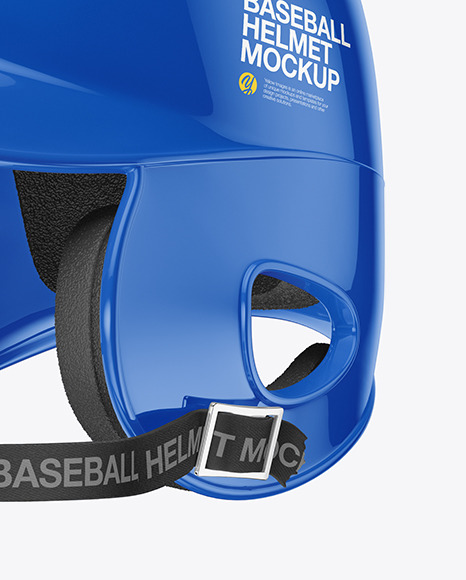 Glossy Baseball Helmet Mockup