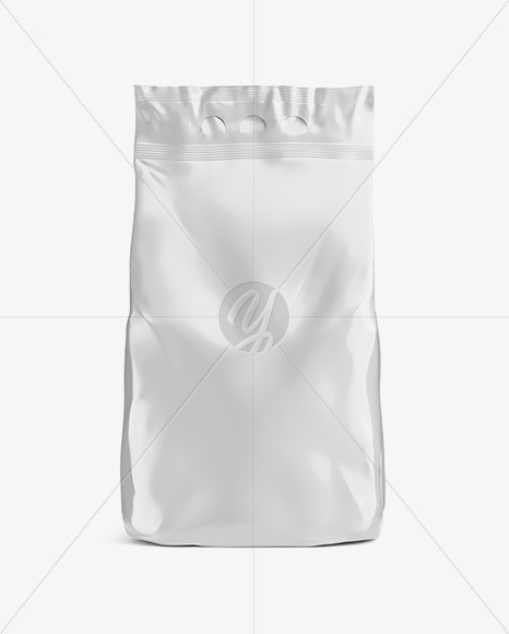 Glossy Food Bag Mockup - Front View