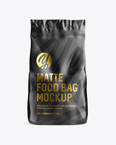 Matte Food Bag Mockup - Front View